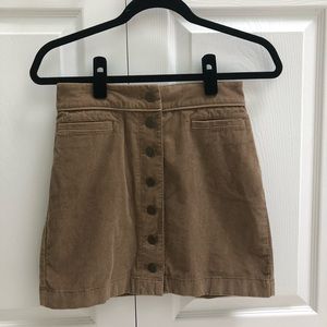 Aritzia corduroy mini skirt